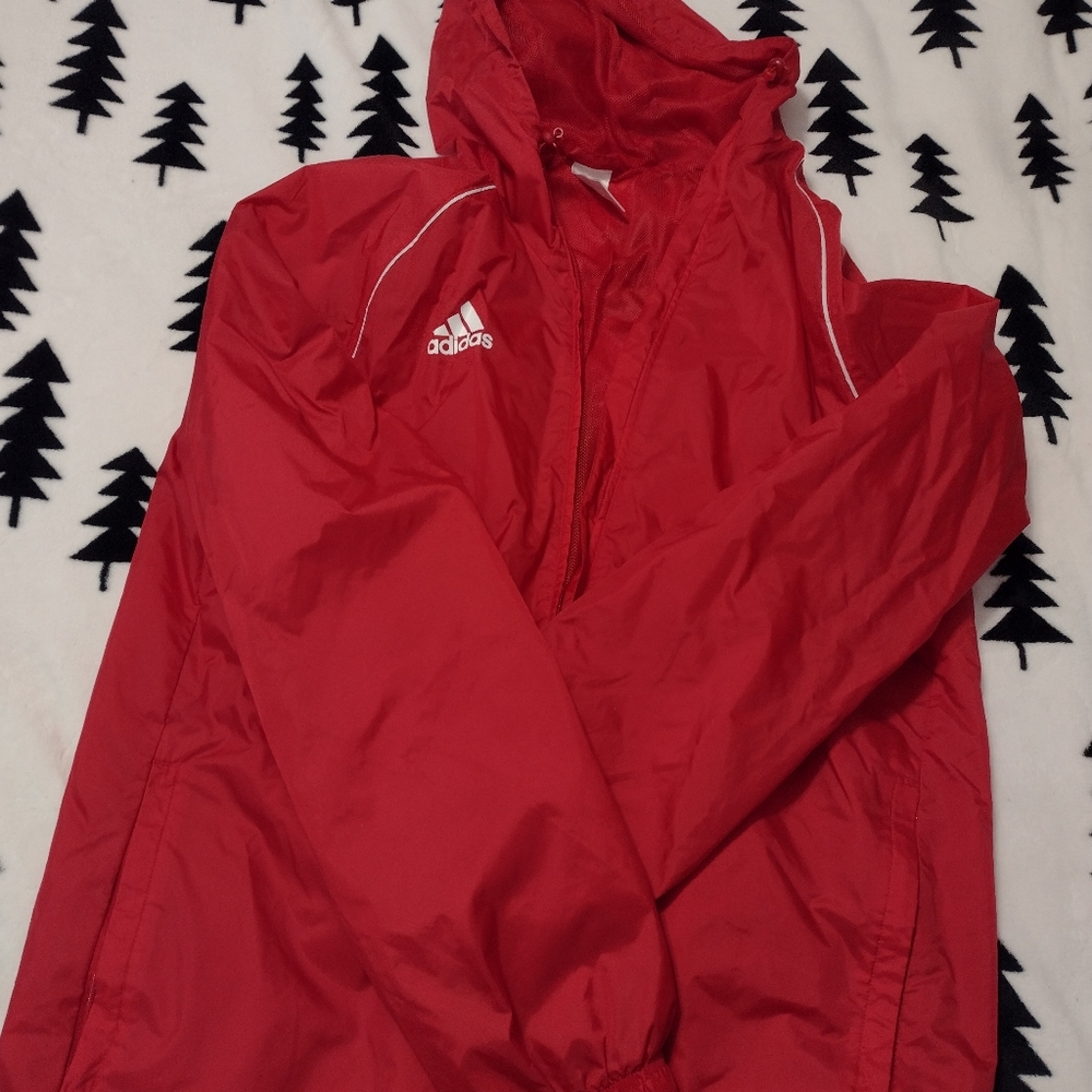 Red Adidas Windbreaker